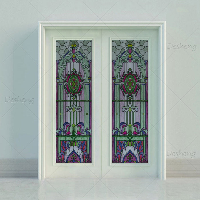 Church White Color Customized European Standard Swing Style Pattern Glass Interior Plywood Door