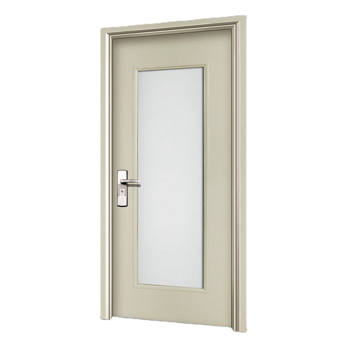 New Design Doors PVC Tempered Frosted Glass WPC Modern Plastic Skin Waterproof Bathroom Door