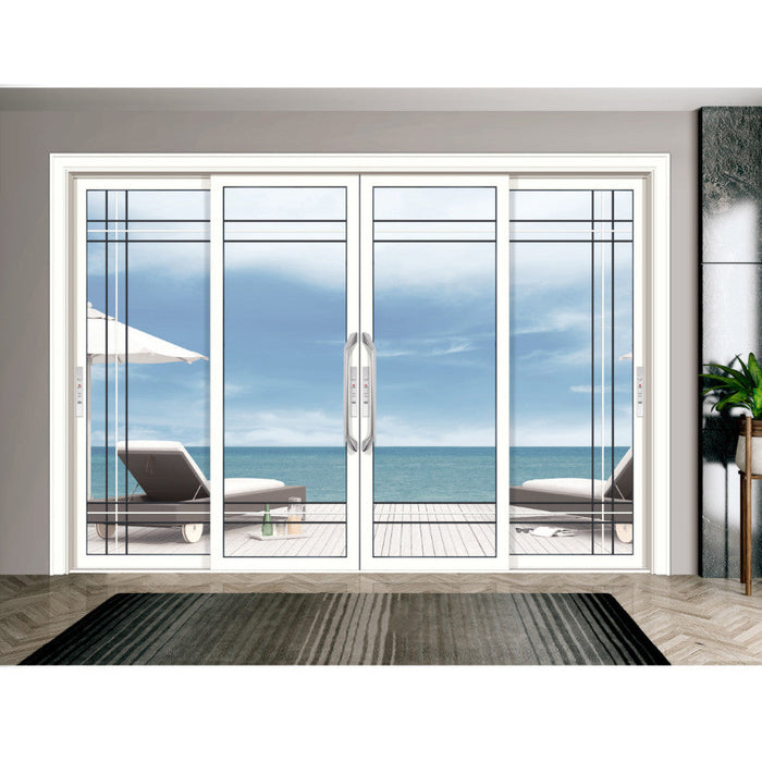 Insulated Sliding Door interior Doors Commercial Accordion Aluminium Alloy Aluminum Tempered Glass LOWE glazed