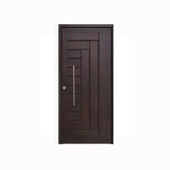 Modern Design French Entry Door Wooden And Steel Pivot Exterior Door With Door Frame For Hotel Room