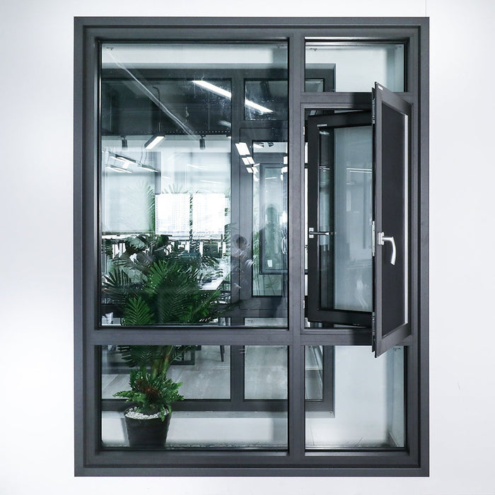 Aluminum Profiles for Windows and Doors Tempered Glass Exterior Double Glazed Aluminium Windows Doors Glass Window CE Modern