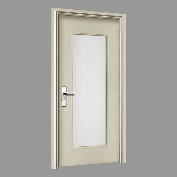 New Design Doors PVC Tempered Frosted Glass WPC Modern Plastic Skin Waterproof Bathroom Door
