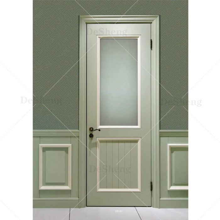 Modern Design Aluminum Bathroom Door Waterproof Interior Swing Aluminum Glass Door for Hotel Apartment