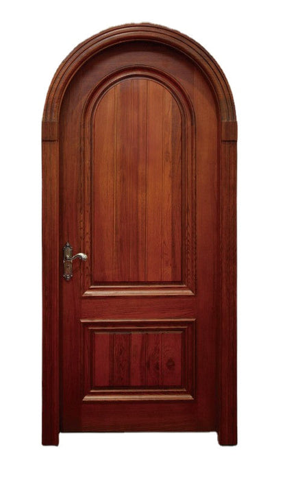 Panels Glass Mahogany door Double House Front Exterior Entry Arch Wood Church Exterior Doors
