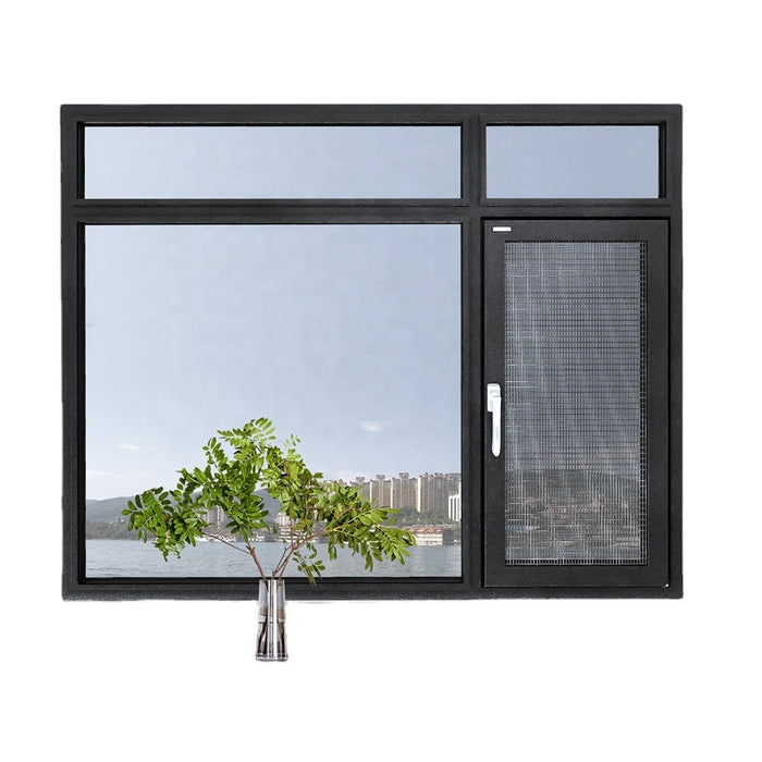 Double Glazed Aluminium Windows Doors Tempered Glass Exterior Double Glazed Aluminium Profiles For Windows And Doors
