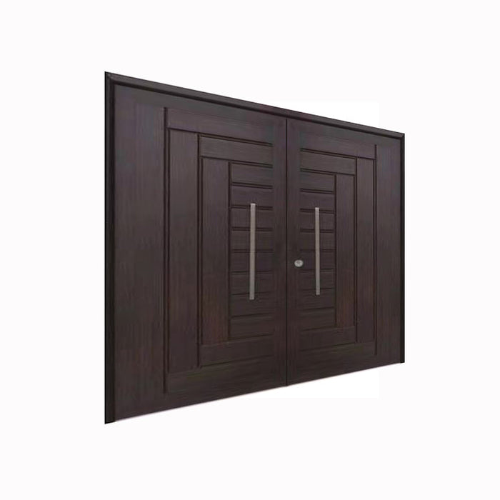 2021 Hot Sale Modern Waterproof Solidwood Security Front Wooden Exterior Steel Metal Door For Sale