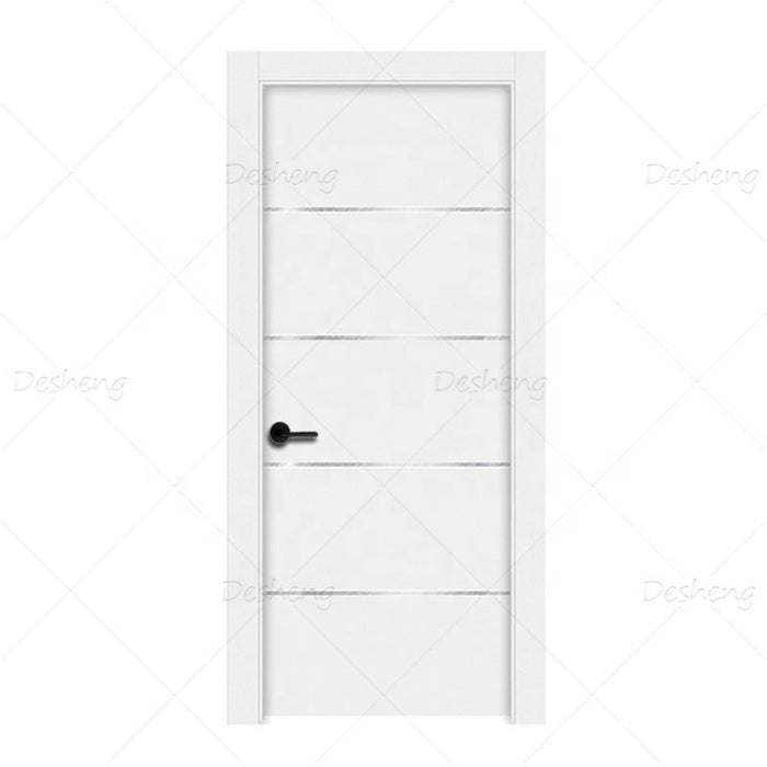 Pure White Painting Wood Designs Internal Room Flush Doors Bedroom Modern Interior Wooden Door