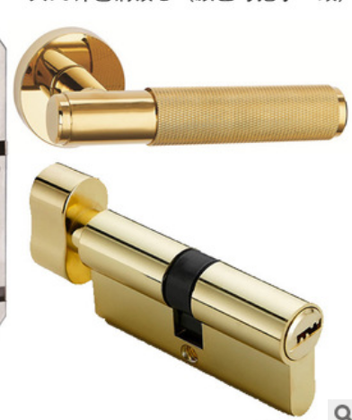 High Quality Bedroom Hotel handles Villa Zinc And Alloy Sliding Handle Door cylinder Door lock