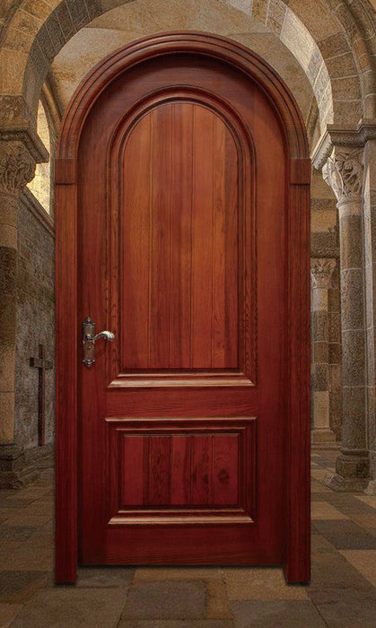 New Design Wooden Project Panel Solid Wood Flush Single Room Door Wooden Houses Interior Arch Door