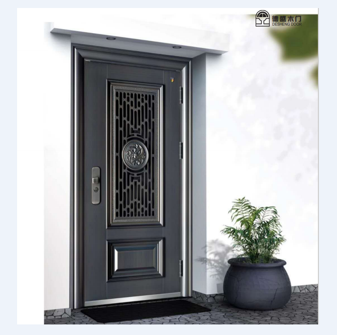 luxury Design Decorative Front Double Door Exterior Safety Door Main Entrance Door For Villa