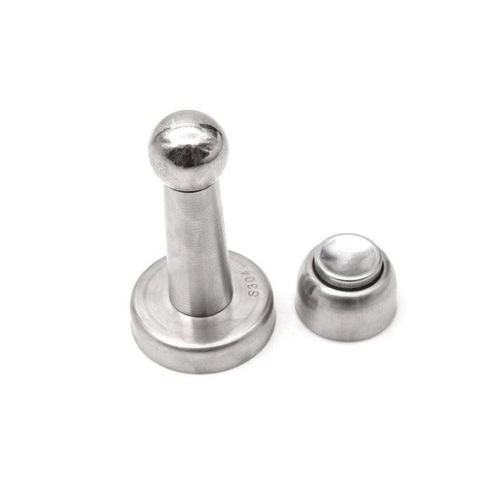 Cheap Price Easy Clean Stainless Steel Strong Magnet Brush Silver Color Swing Open Door Use Door Stopper