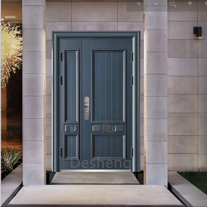 Luxury Design Class Fire Rated Main Exterior Security Steel Doors For Villa