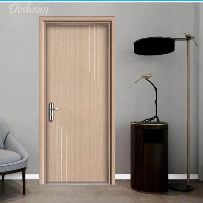 China Supplier Interior High Quality Modern Waterproof Wpc Panel Frame Bedroom Hotel Door For Sales