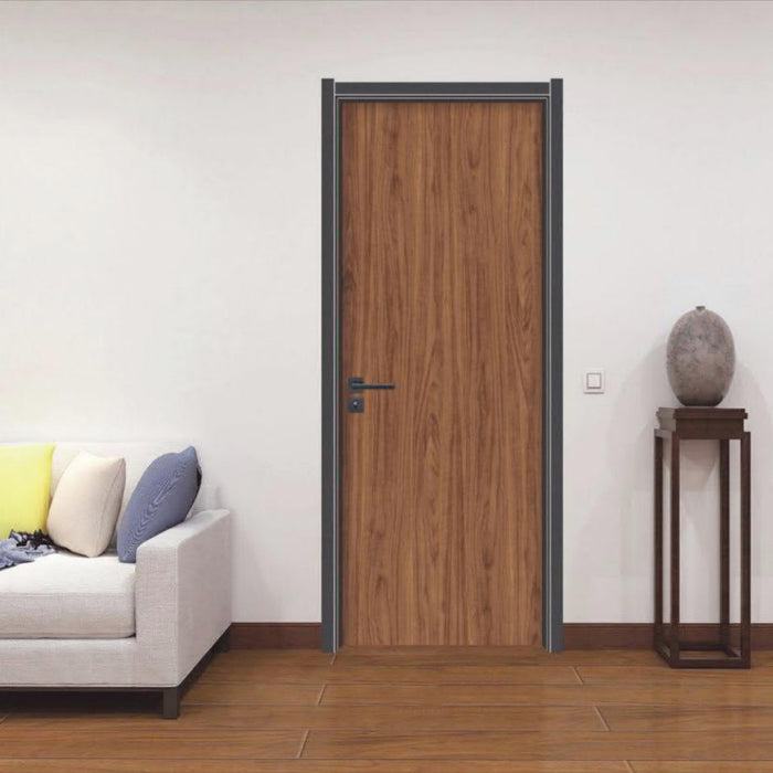 Beautiful Design Panel Pvc Profile Single Interior Wood Bedroom Door For Hotel