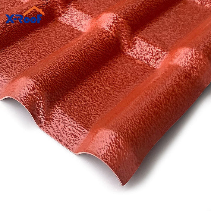 Synthetic resin roof sheet Color persistence Heat insulation synthetic resin pvc roof pvc spanish roof tile guangdong for house