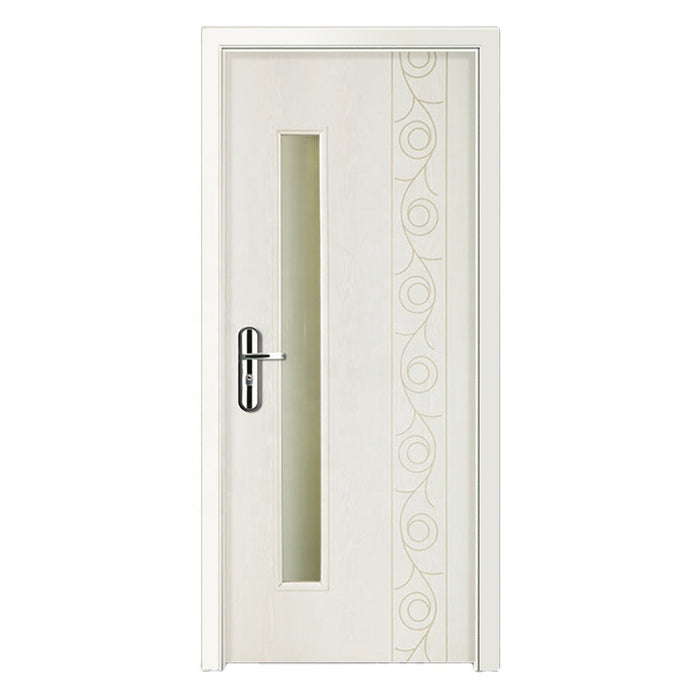 European Standard Double Panels Swing Style Wood Plastic Composite Door Prehung Interior Doors Wooden
