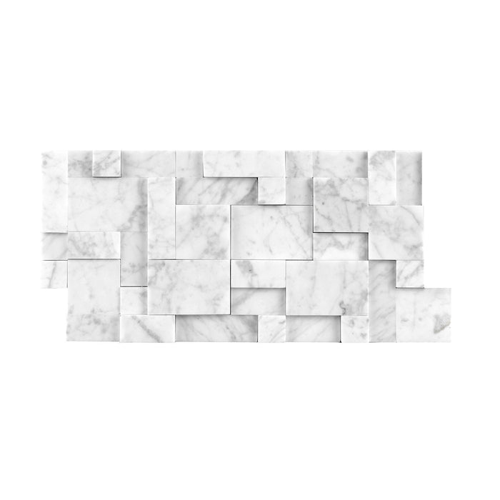 Himalaya Carrara white marble tiles mosaic