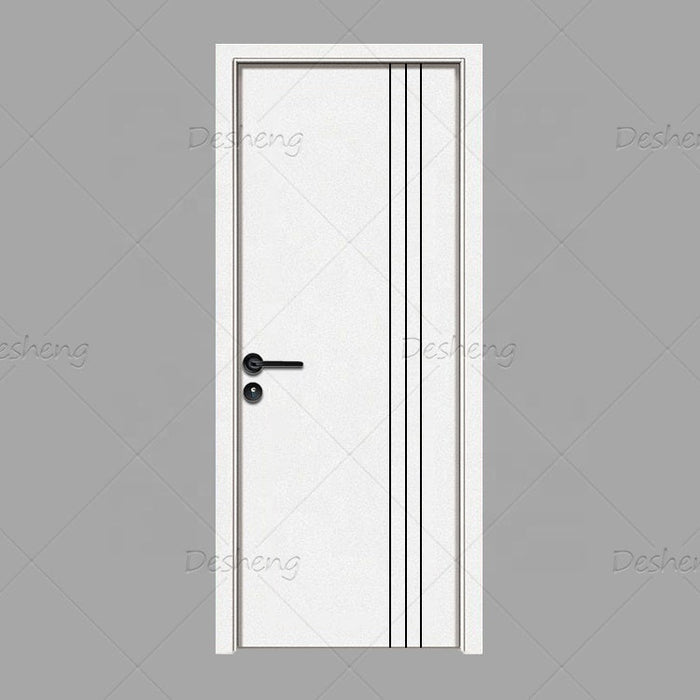 2022 New Design Best Price Solid Wood Grain Texture Bathroom Doors Exterior Modern Design Room Door