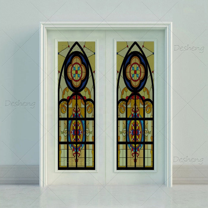 Villa Home House Use Church Style Interior Doors Contamporary Frosted Glass Glazing White Door