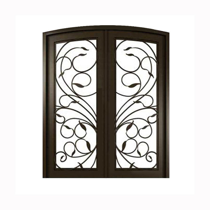 French Front House Exterior Door Design Double Main Entrance Gate Entry Wrought Iron Steel Doors