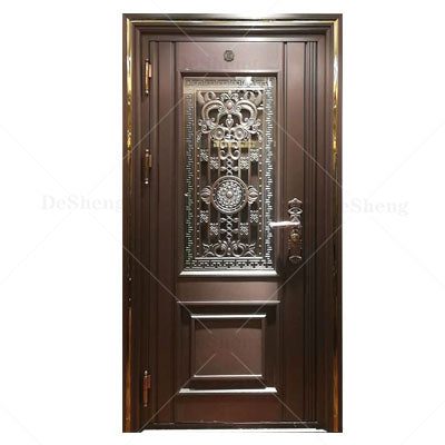 New Arrival Fancy Turkish Style Entrance External Steel Front Swing Security Houses Doors for Sale