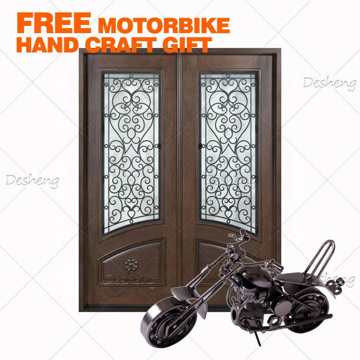 New Design Security Front Door Wrought Iron Double Exterior Doors Stainless Steel Main door(old)