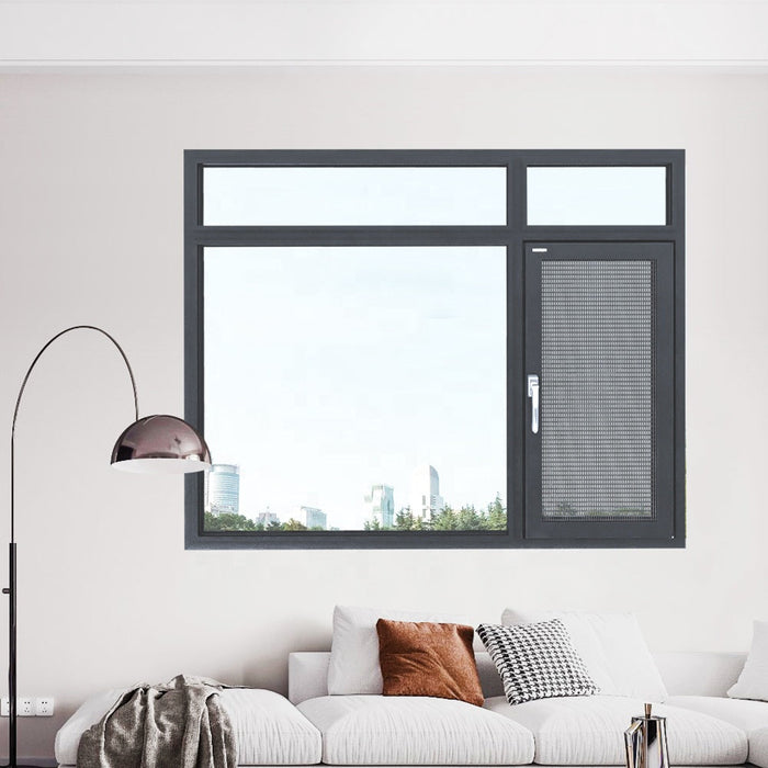 Double Glazed Aluminium Windows Doors Tempered Glass Exterior Double Glazed Aluminium Profiles For Windows And Doors