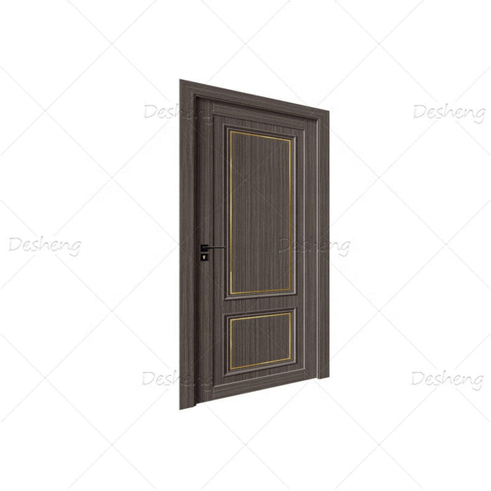 Cheap Price Ship To Saudi Arabia UAE Interior Room Door Black Wood Walnut WPC Doors