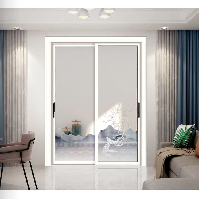 Insulated Sliding Door interior Doors Commercial Accordion Aluminium Alloy Aluminum Tempered Glass LOWE glazed
