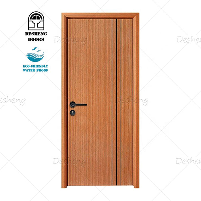 2022 Turkish Wooden Security Style Doors Black Dark Walnut Grain Texture Modern Flush Room Door
