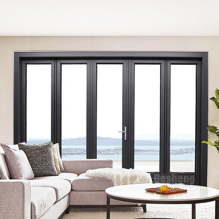 American Style Factory Direct Sales Bifold Australian Folding Doors System Track Aluminum Folding Door