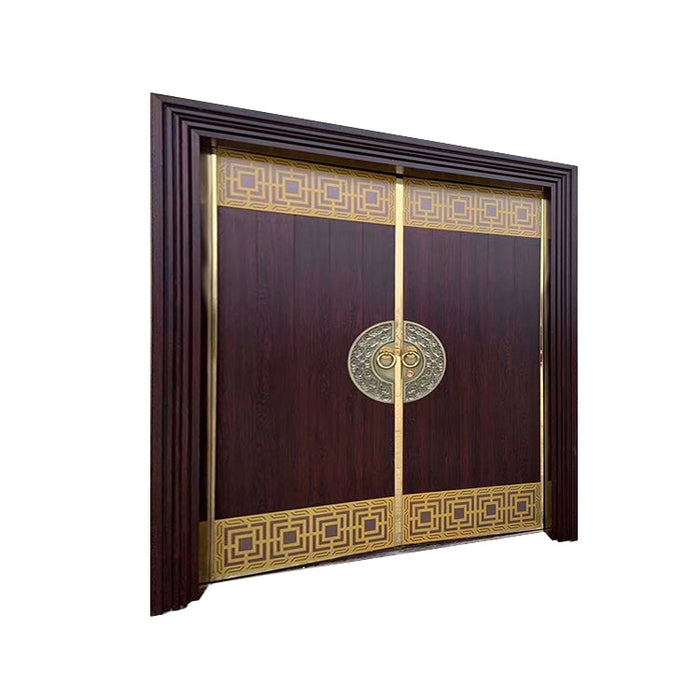 Hot Sale Country Design Luxury Exterior Hardwood Double Leaf Entry Doors Design Doors For Houses