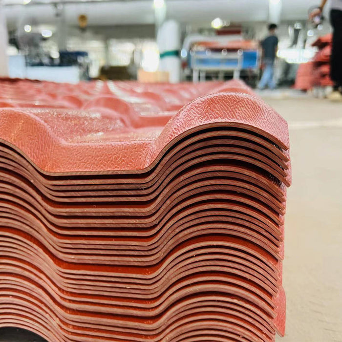 Brick red color pvc plastic roof tile plastic roof sheets price pvc spanish roof tiles
