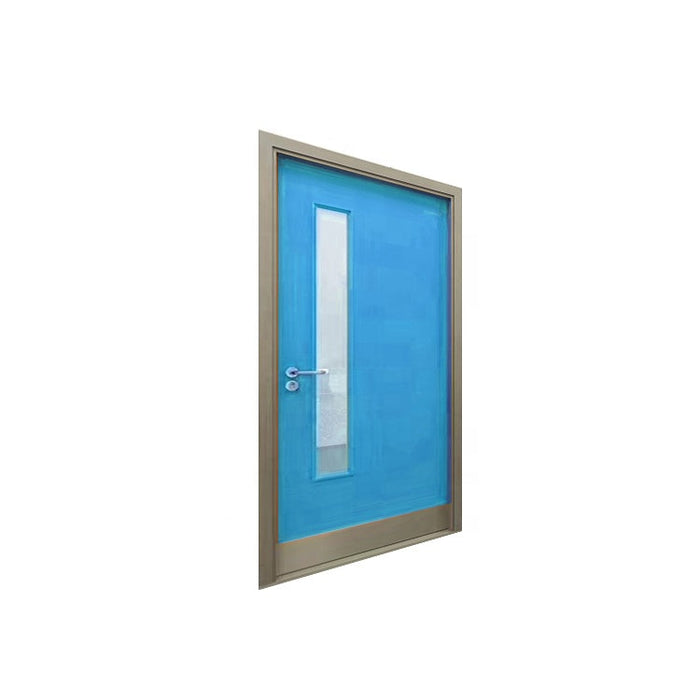 Water Proof Automatic Closer Control Hospital Clinic Operating Room Door With Glass And Kick Plate