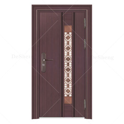 Hot Sale Factory Price Steel Security Door Single Leaf Chinese Exterior House Front Door