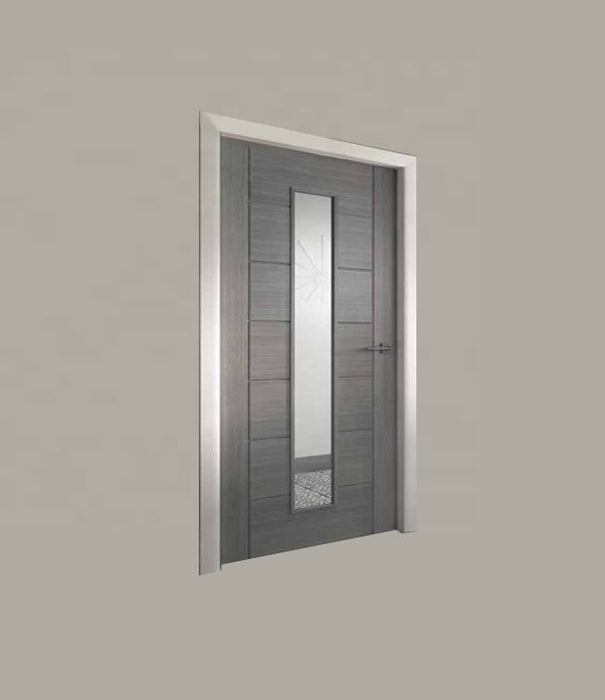 2021 Fashion Paint Colors Solid Wood Designs Composite External Wooden Half Glass Doors