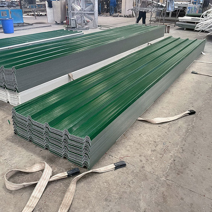 Color persistence Heat insulation reinforced pvc roofing membrane tile high wave material pvc roof making for High-grade plant