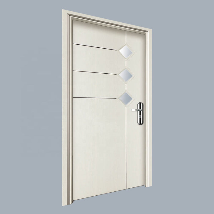 Glass Design Soundproof Hotel Use Internal Bathroom Modern Waterproof WPC PVC Interior Doors