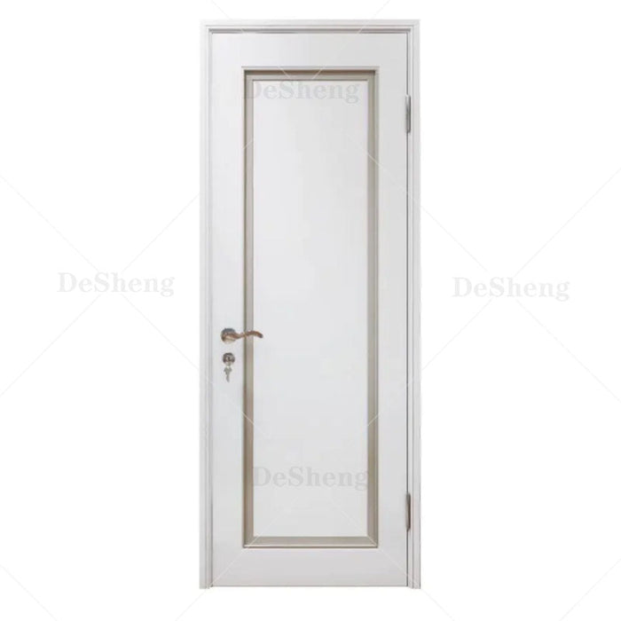 New Design White Series Interior Room Door Waterproof WPC Solid Wooden Doors Modern Bathroom Door for Hotel