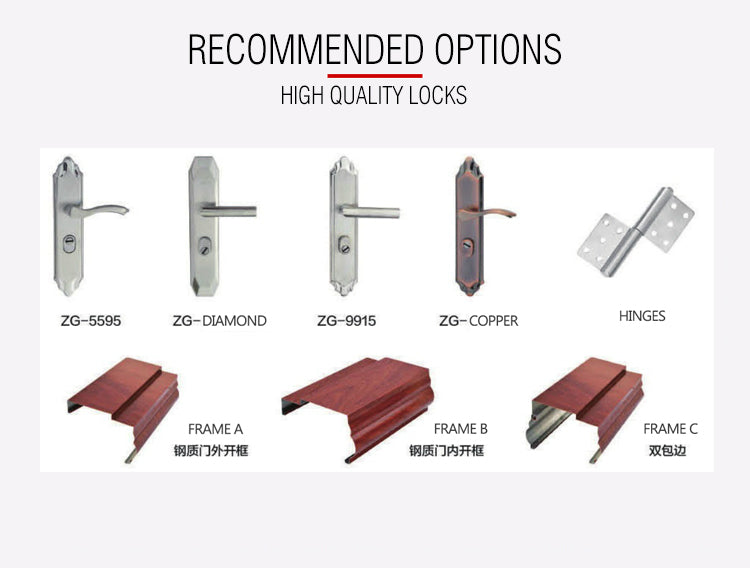 Double Style Popular Good Guality Main Doors Wooden Finished Iron Steel Door Design Main Entrance Door