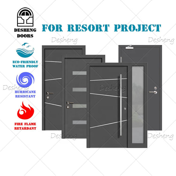 Steel Grey Glass Price Stainless Gate Double Security House Home New Front Entrance Door