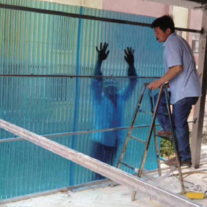 Green house polycarbonate roofing sheet Sun Sheets PC Embossed Sheets polycarbonate hollow plastic roofing  transparent panels