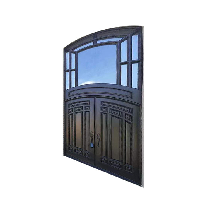 High Quality Villa Entry Luxury Exterior Door With Custom Hand Inlay Pattern Decorative Front Double Main Door