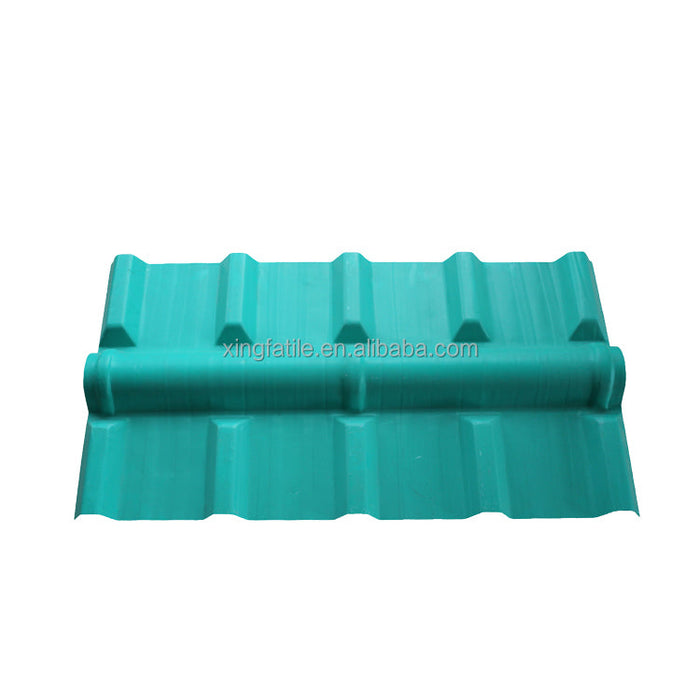 Main ridge tile high impact resistance long span high wave pvc roofing Waterproof fireproof plastic pvc roofing sheet