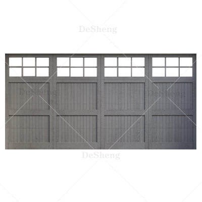 Residential Modern Remote Control Glass Inserted Sectional Aluminum Panel Garage Doors
