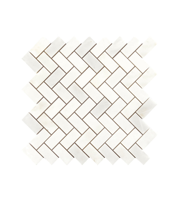Artistic Design JiGuangWhite Herringbone Stone Marble Back Splash Mosaic