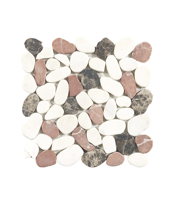 Wholesale Mixed Colour Pebbles stone mosaic